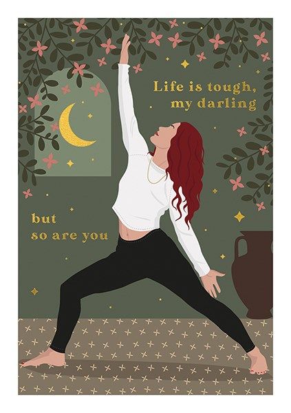 Inspirational Greeting Card - LIFE Is TOUGH My DARLING But SO Are YOU - Birthday CARDS For HER - INSPIRING Birthday CARD For DAUGHTER - Friend - WIFE 