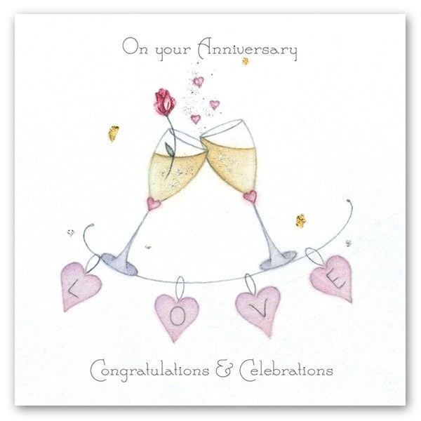 On Your Anniversary - WEDDING Anniversary GREETING Cards - CONGRATULATIONS 