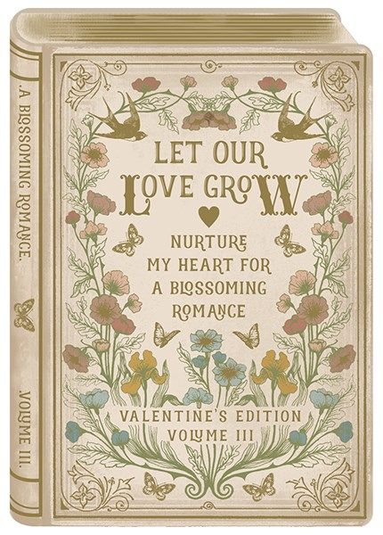  Romantic Valentine's Greeting Cards - LET Our LOVE Grow - GOLD Foil Valentine's CARD - Valentine's CARD For GARDENER - Valentine's Day GREETING Cards