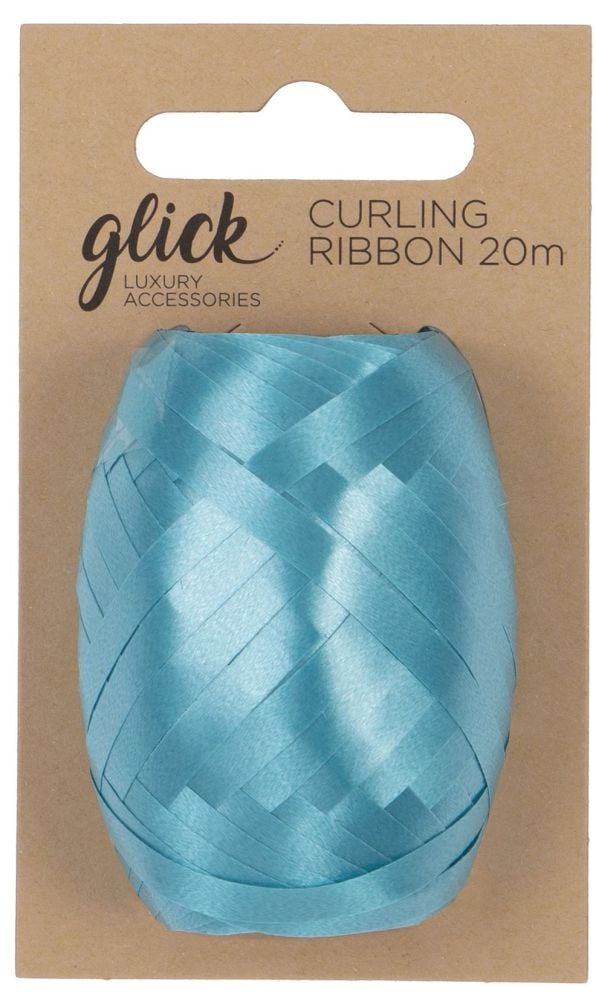 Curling Ribbon Aqua - 5mm x 20m - PACK Of 2 - LUXURY Curling RIBBON - GLOSSY Curling RIBBON - Gift WRAP Accessories