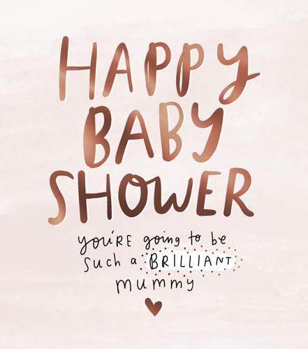 You're Going To Be Such A Brilliant Mummy - PRETTY Baby SHOWER Card - BABY Shower GREETING Cards - PINK Foil BABY Shower CARD