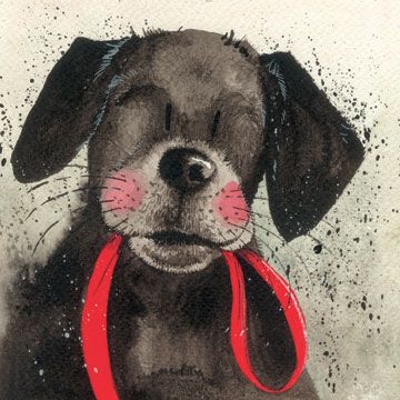 Black Labrador Greeting Card - BLANK Cards - CUTE Dog GREETING Card - DOG Walker BIRTHDAY Card For DAD - Grandad - FRIEND - Husband