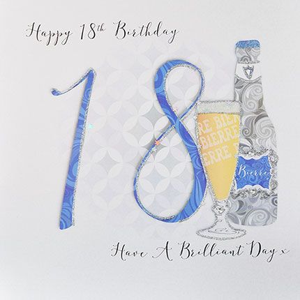 18th Birthday Card - HAVE A Brilliant DAY - LARGE Luxury BOXED 18th BIRTHDAY Card - UNIQUE 18th Birthday CARD For SON - Grandson - BROTHER