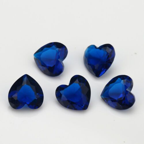  Luxury Table Confetti - MIDNIGHT BLUE SPINEL Glass HEART Gems - Pack OF 20 - 8MM - Table SCATTERS - BEAUTIFUL Confetti - PARTY Supplies - WEDDINGS 