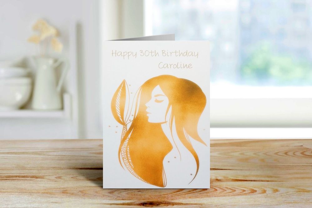 Personalised Pisces Birthday Card For Her - HANDMADE Greeting CARDS - Star Sign Zodiac BIRTHDAY Cards – FUN Pisces BIRTHDAY Cards