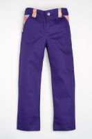 Handmade, Limited Edition, Girls Jean/Trousers - Purple and Blue Hearts
