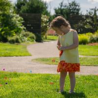 Handmade Girls 2 in 1 Dress - Limited Edition - Buttercup with Orange Spots