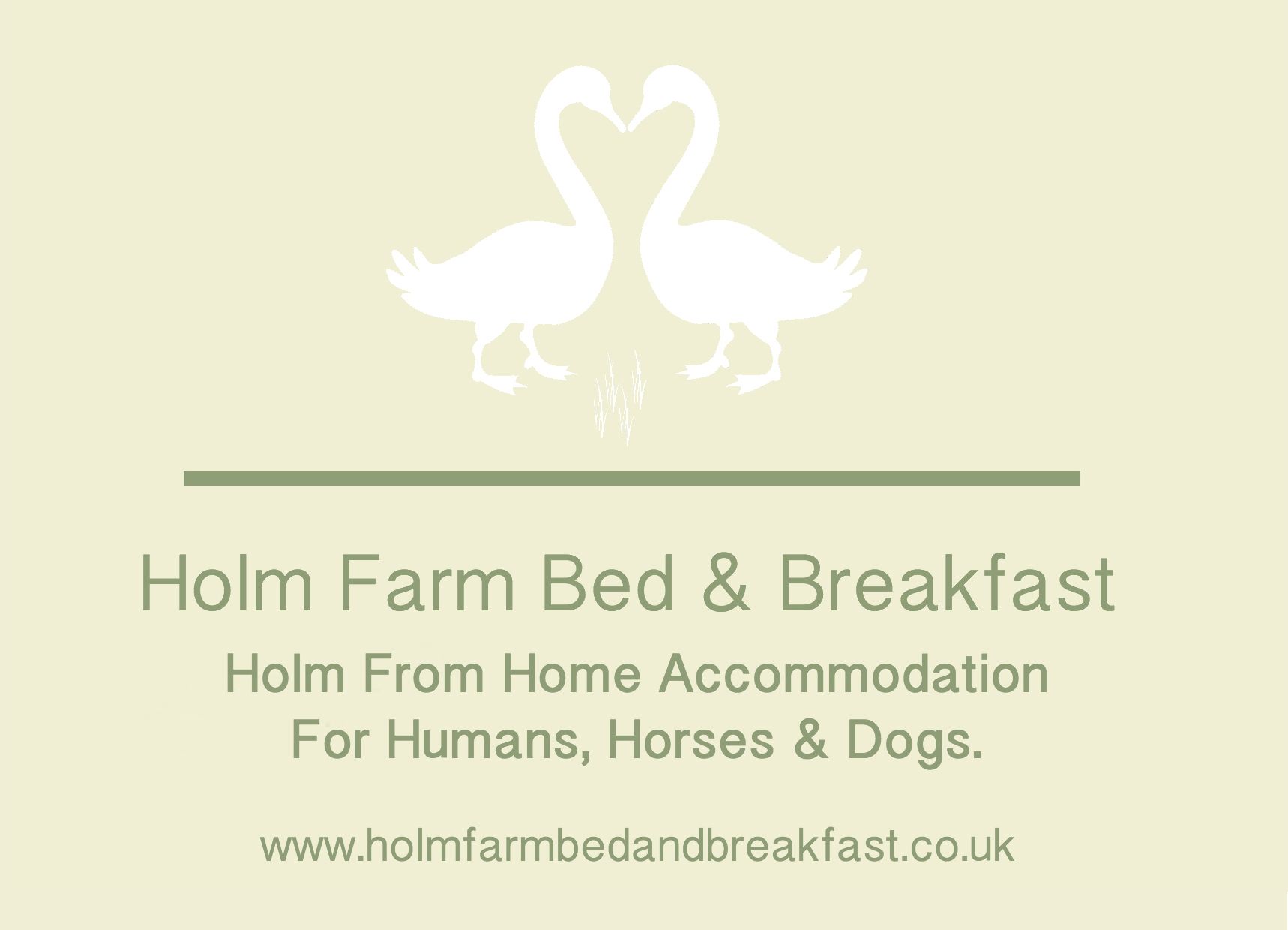 Front of Room Card for Holm Farm B&B