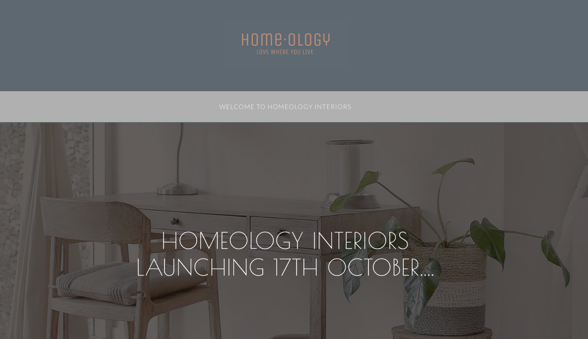 Homeology Interiors Holding page