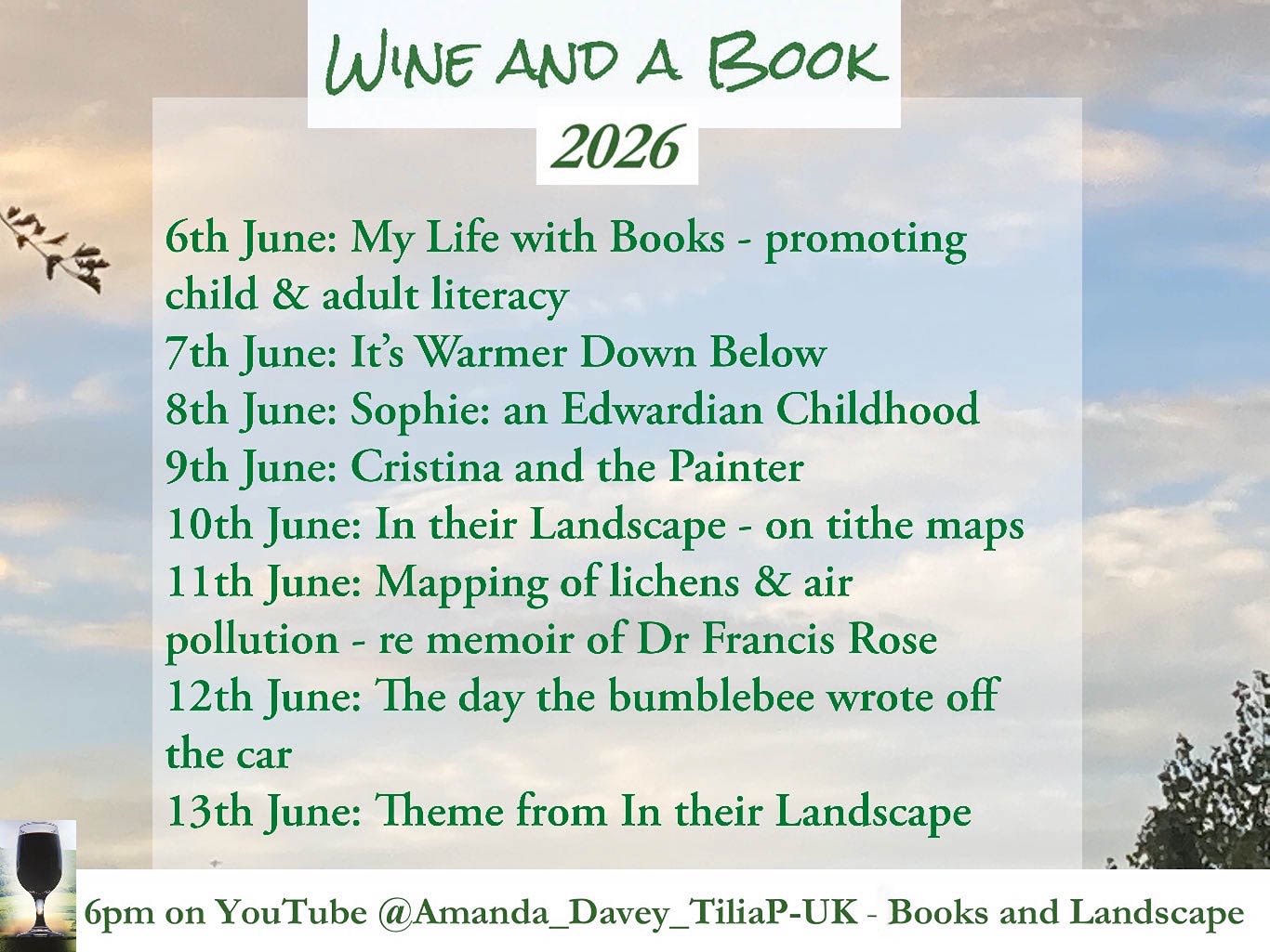 Splash screen for book readings on YouTube