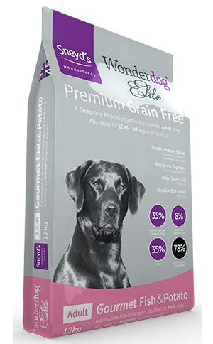 <!-- 012 --> Sneyds Elite Hypoallergenic Free Fish & Potato 12kg Dog Food