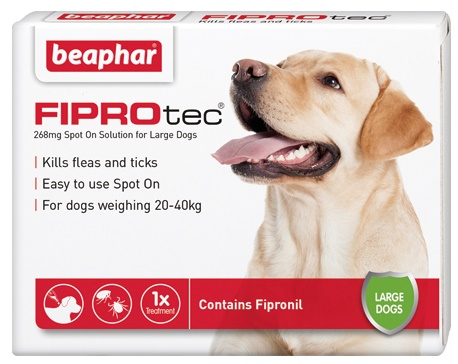 Beaphar FIPROtec Spot On Vet strength for Large Dogs 3 Treatment