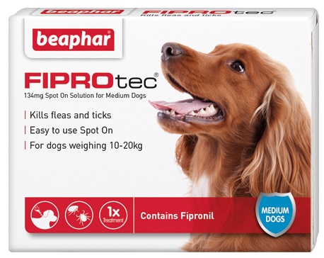 Beaphar FIPROtec Spot On Vet Strength for Medium Dogs 3 Treatment