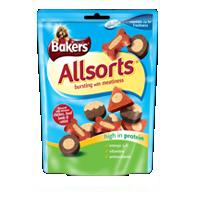 Bakers Allsorts 140g Flavoured with chicken, beef lamb & rabbit