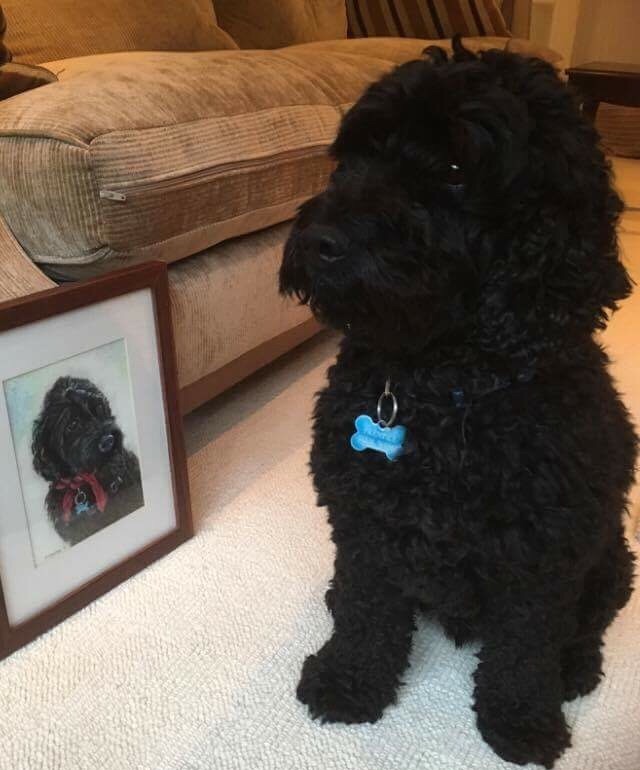 Dog With Dog Painting