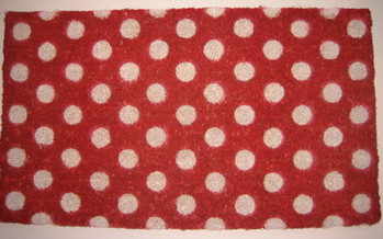 Red & White Polka Dot Door Mat