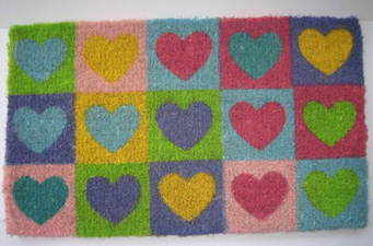 Hearts Door Mat