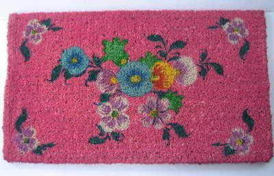 Pink 'Russian Folk Art' Door Mat
