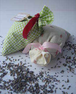 Green Gingham Lavender Bags