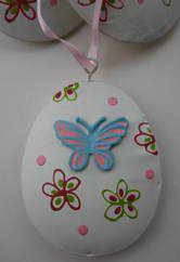 Hanging Egg with Butterfly Decoration