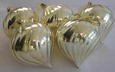 Large Gold Glass Christmas Bauble