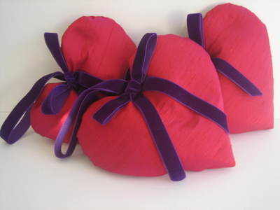 Handmade Pure Silk Hanging Heart
