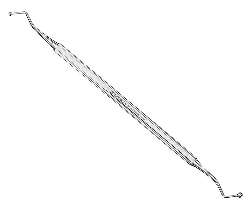 Plugger, ball shaped, size 3, double-ended