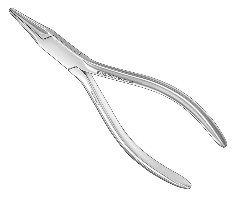 Flat nose pliers, 14 cm, cross-cut jaws