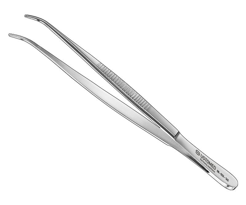 Dissecting forceps, 14, 5 cm, cvd., delicate