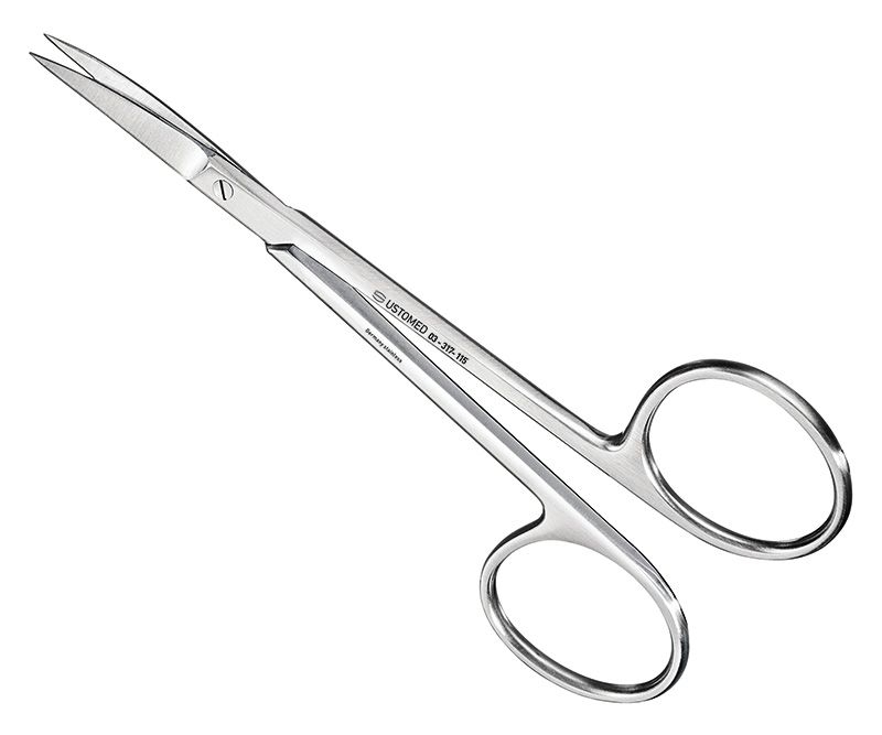 Suture-/gum scrs., 11, 5cm, cvd., large ring