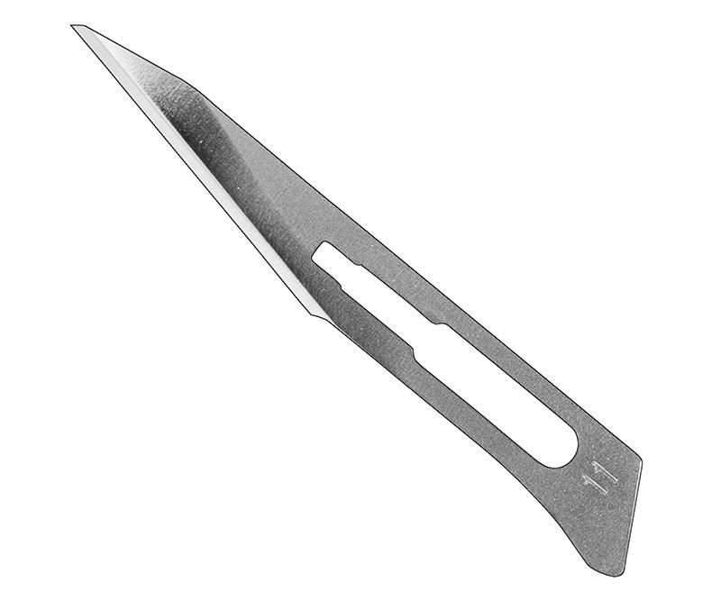 Scalpel blades, size 11, steril, 100 pcs.