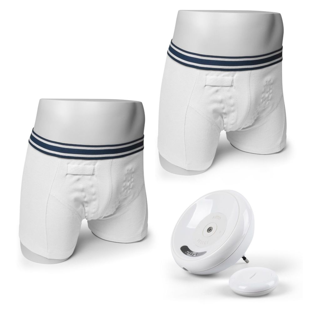 1. BOYS WHITE BOXER SHORT UK Version Complete Latest 8 Tone Rodger Wireless Bedwetting Alarm