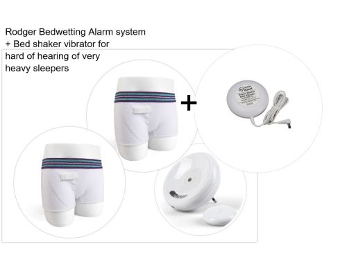 1. GIRLS WHITE HIPSTER - UK Version Complete Latest 8 Tone Rodger Wireless Bedwetting Alarm System + Vibration Cushion