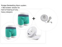1. GIRLS GREEN HIPSTER - UK Version Complete Latest 8 Tone Rodger Wireless Bedwetting Alarm System + Vibration Cushion