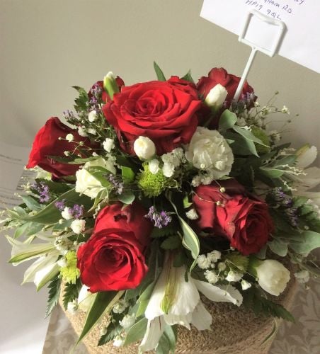 Remembrance tribute posy - perfect for placing on a grave or in a Remembran