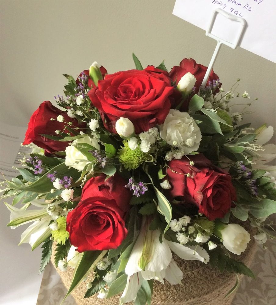 Remembrance tribute posy - perfect for placing on a grave or in a Remembran