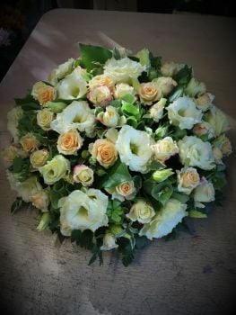 Classic loose open design funeral tribute posy pad - available in a choice of colours and sizes