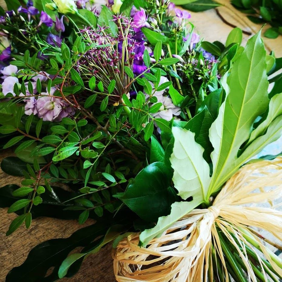 Environmental / Eco friendly Lay Flat Hand Tied Bouquet - choice of colours