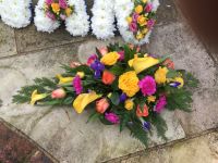 7. Single ended funeral spray - traditional funeral tribute - choice of colours