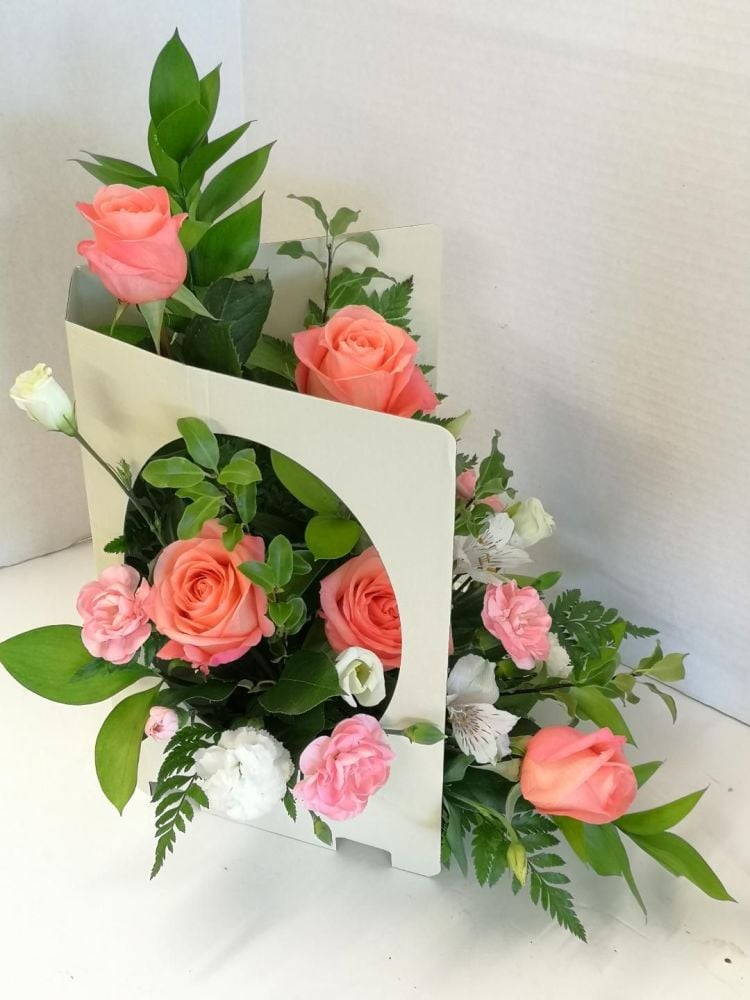 Large living card, fresh flower gift arrangement - £25.00