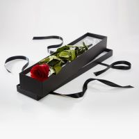 Premium Long Stem single Red Rose in a Luxury silk lined presentation box - for that special someone - SOLD OUT!