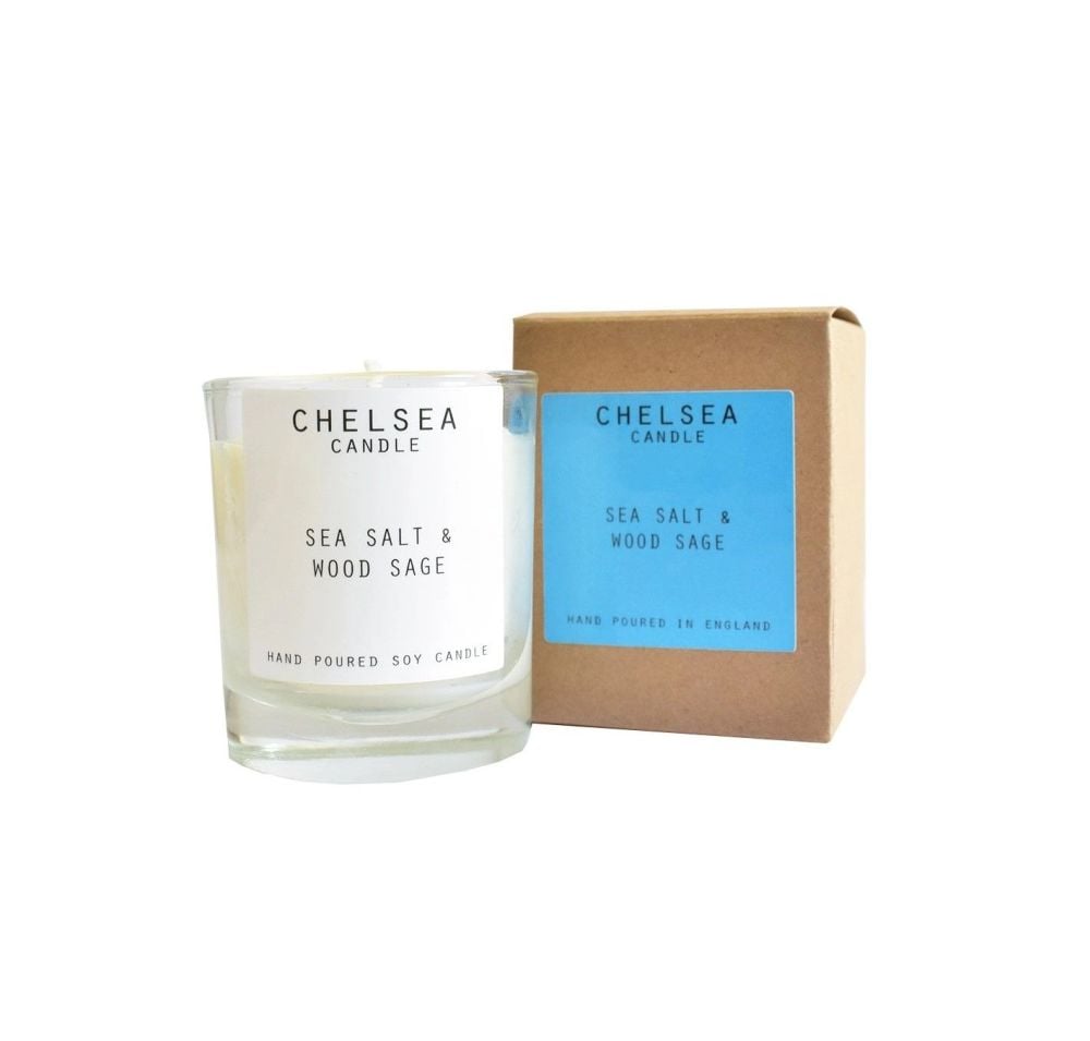  Sea Salt and Wood Sage Soy Candle - Small