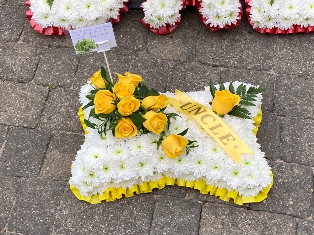 8. Traditional Funeral Pillow - wreath / tribute available in a choice of colours - From £65.00