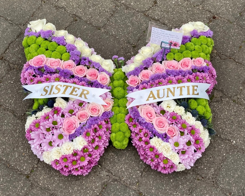 Funeral tribute/wreath butterfly - Telephone order ONLY