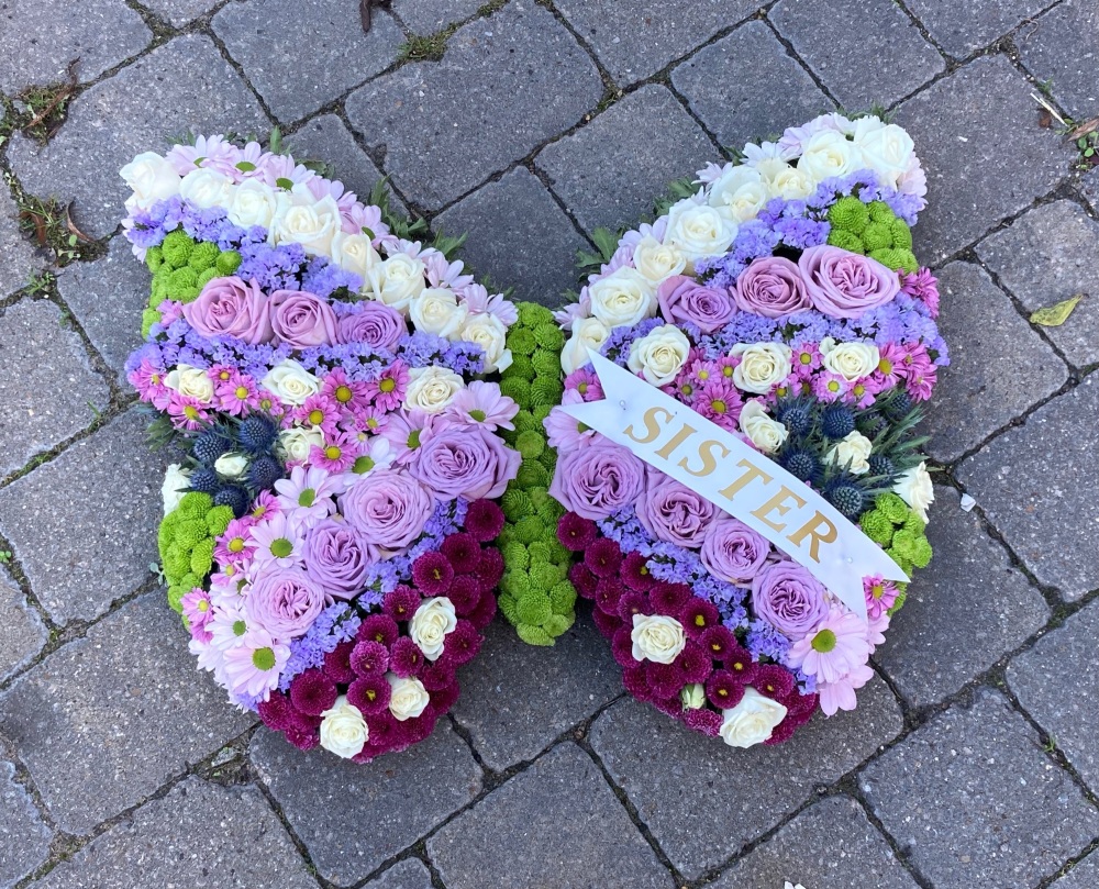 Funeral tribute/wreath butterfly - 5 working day notice required