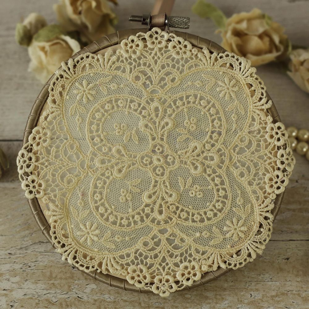 Fabric Hanging Hoop: Farmhouse Wall Decor 