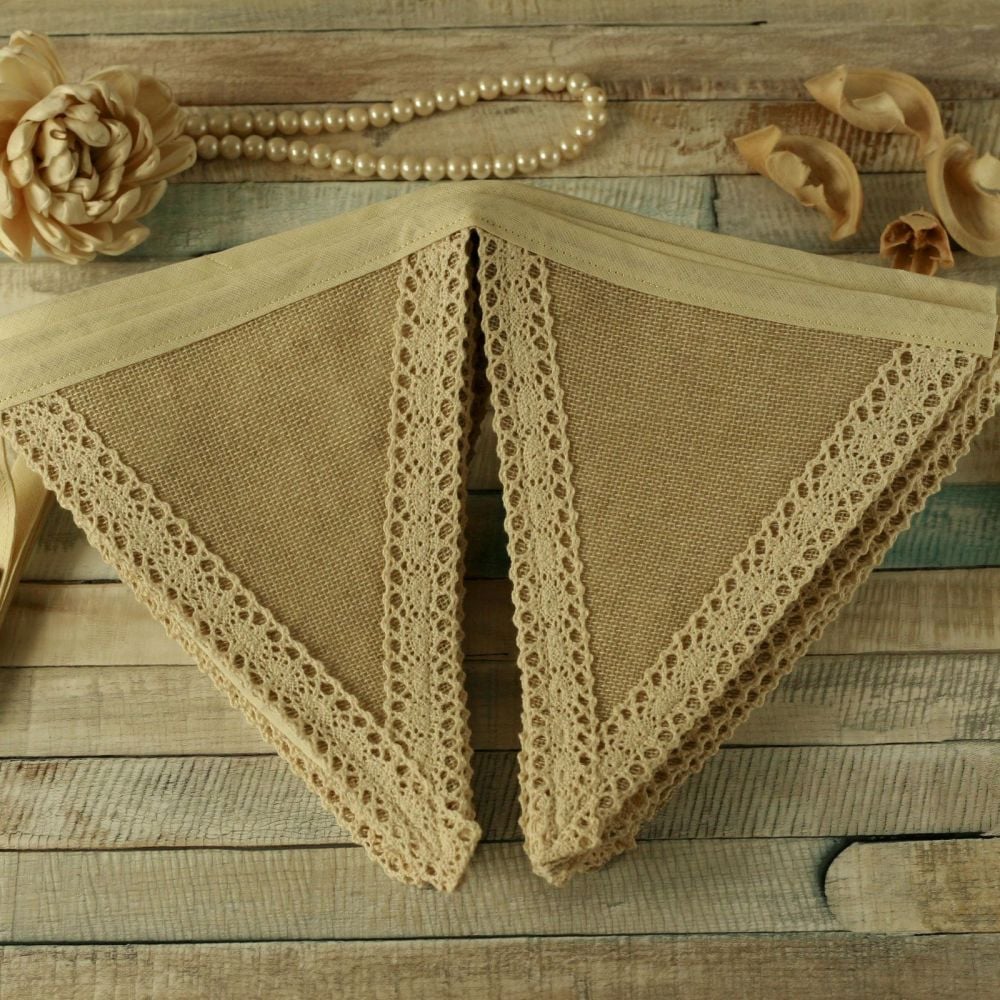 Rustic Fabric Bunting: Country Home Decorations