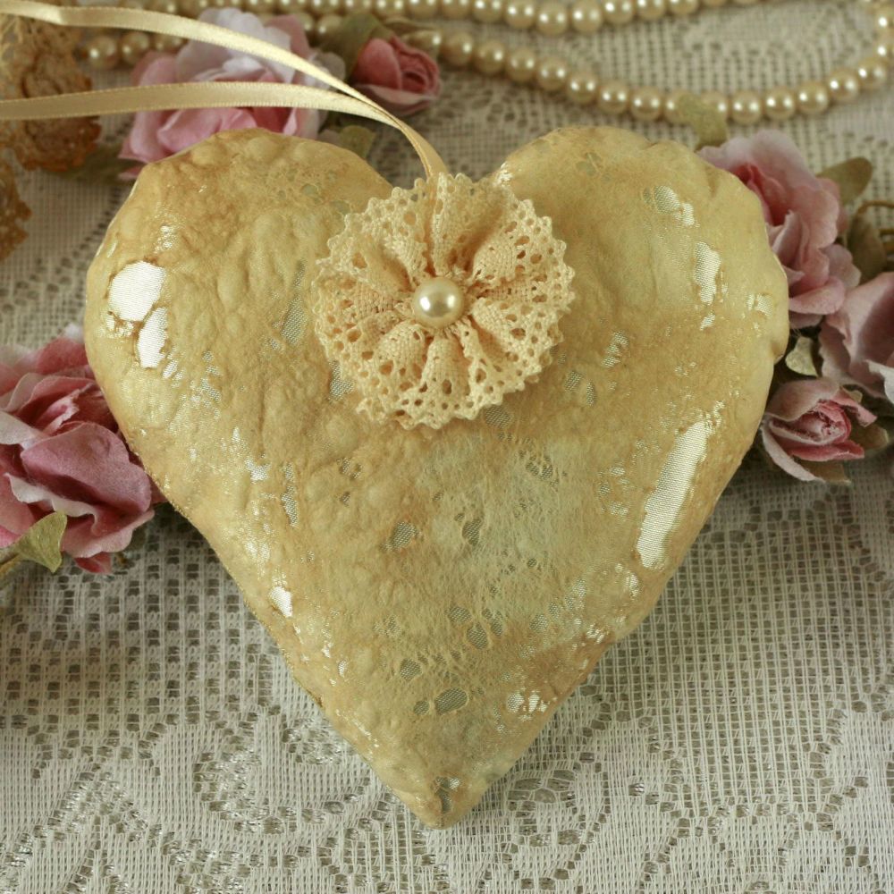  Cream Heart: Lace Wedding Anniversary Gift