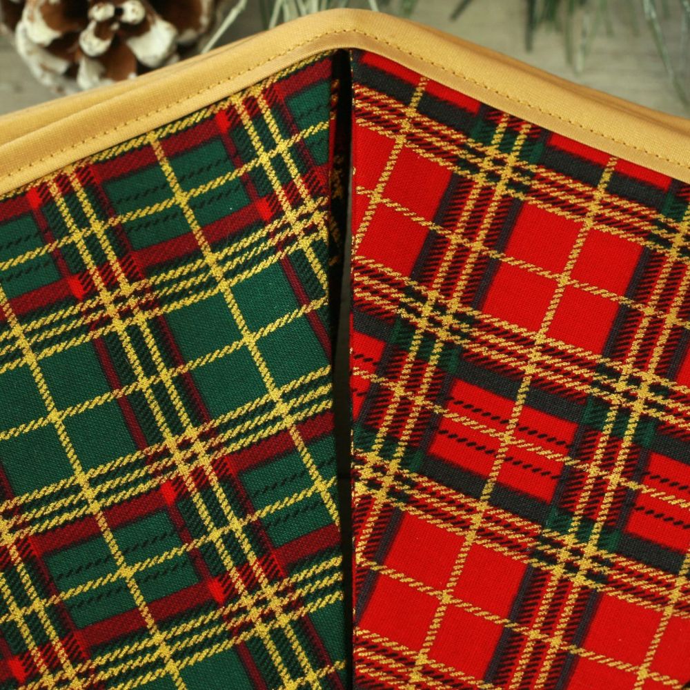 Tartan Bunting: Green and Red Christmas Decoration