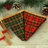 <!-- 016 -->Tartan Bunting: Green and Red Christmas Decoration